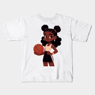 Female basketball player Kids T-Shirt